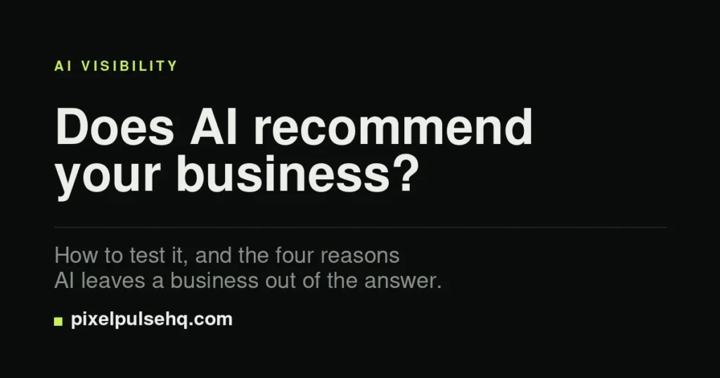 Article cover reading: does AI recommend your business?